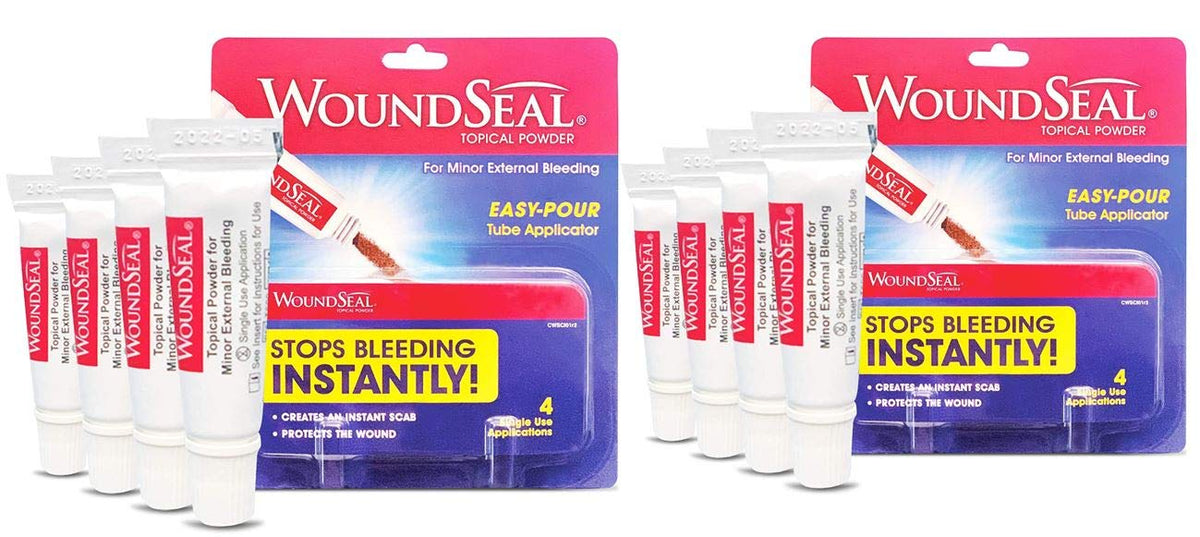 Biolife WoundSeal powder applied to a minor wound forms a protective seal.