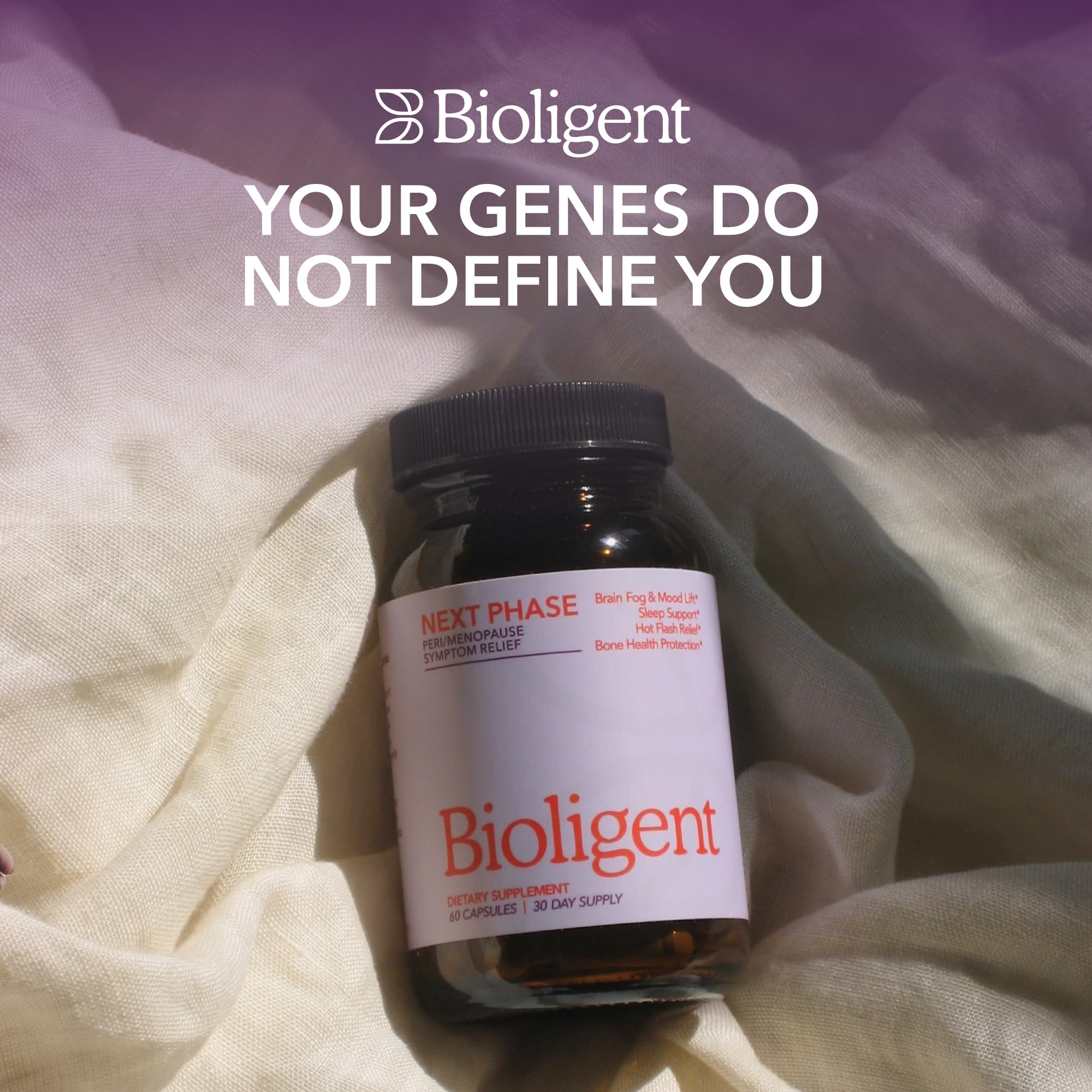 Bioligent packaging display clearly labeled non-GMO and dairy-free.