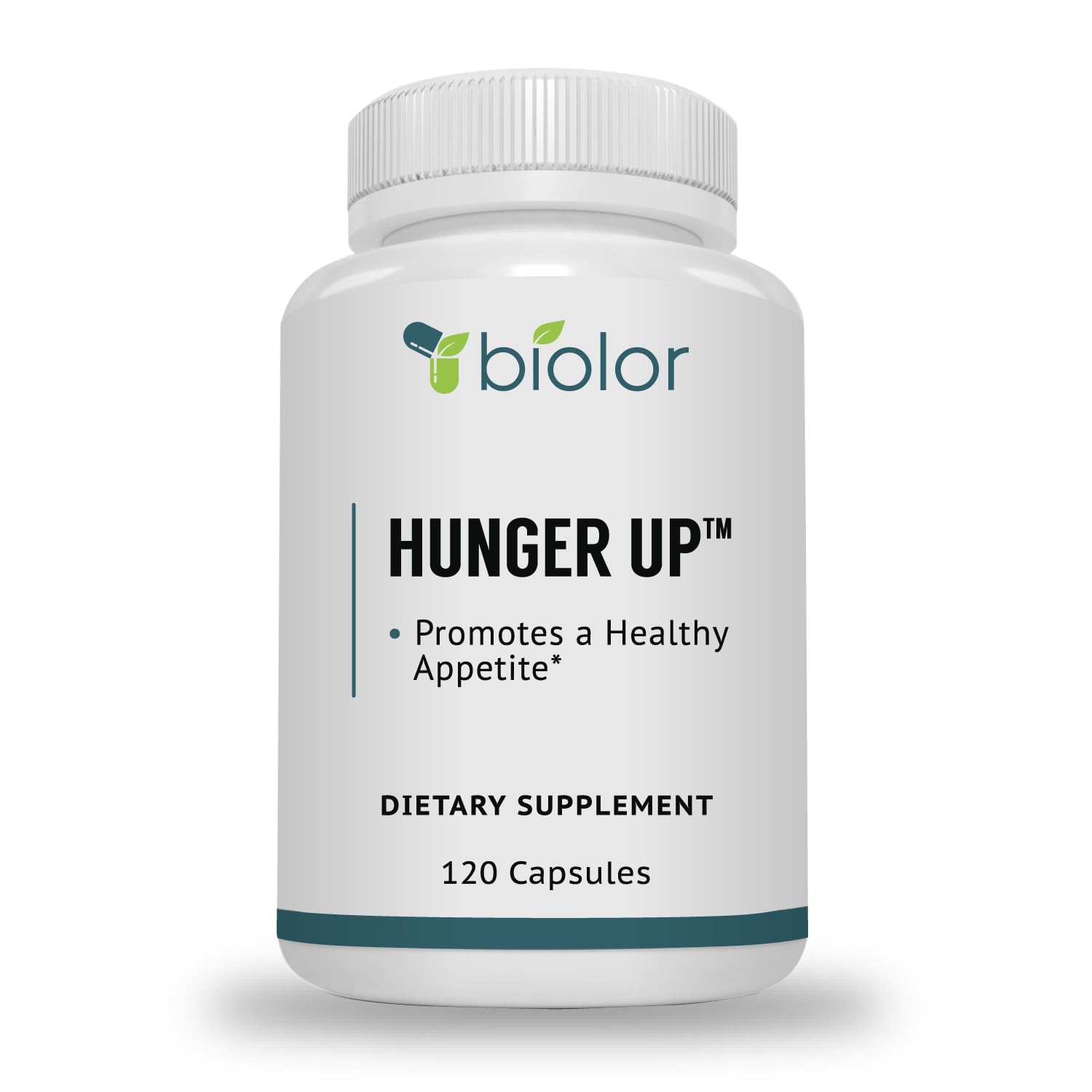 Biolor HungerUp bottle front showing natural appetite support