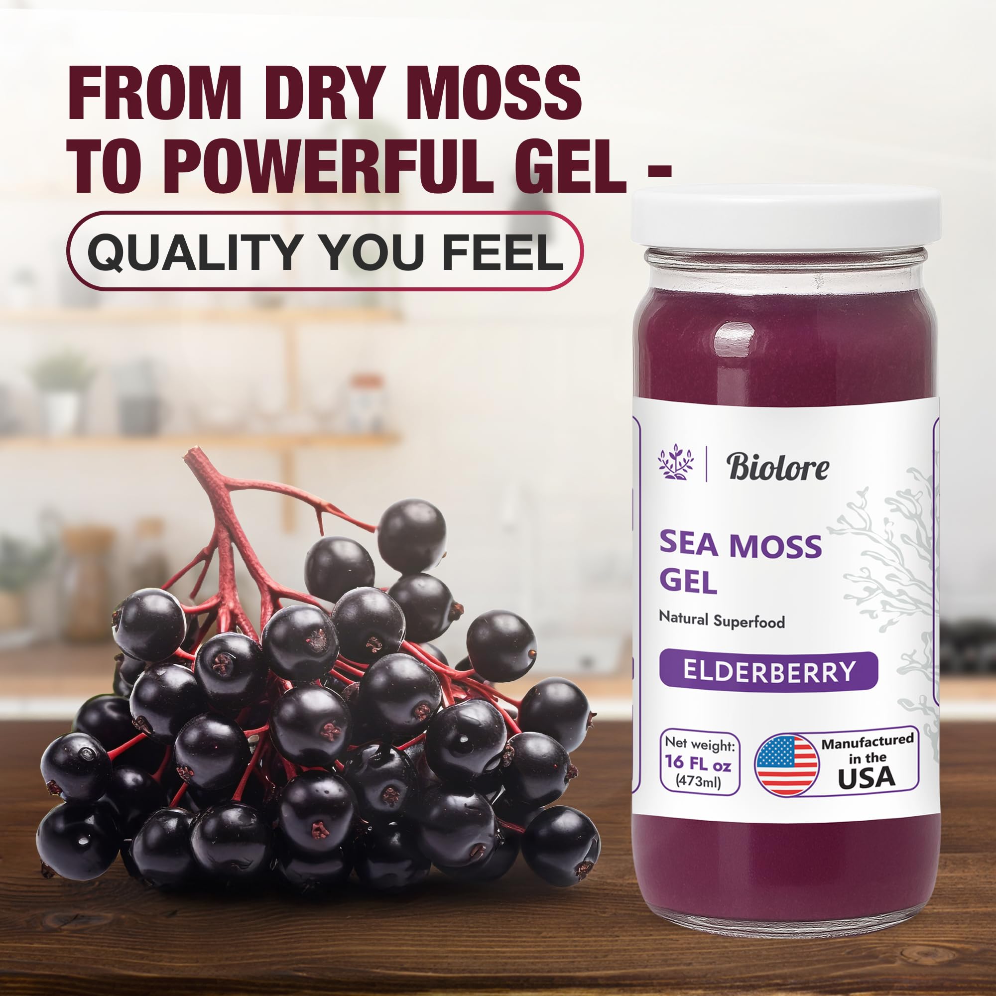 Blue spirulina infused sea moss gel swirls for vibrant color and nutrients