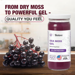Blue spirulina infused sea moss gel swirls for vibrant color and nutrients