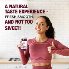 Biolore label close-up shows elderberry infusion and vegan ingredients