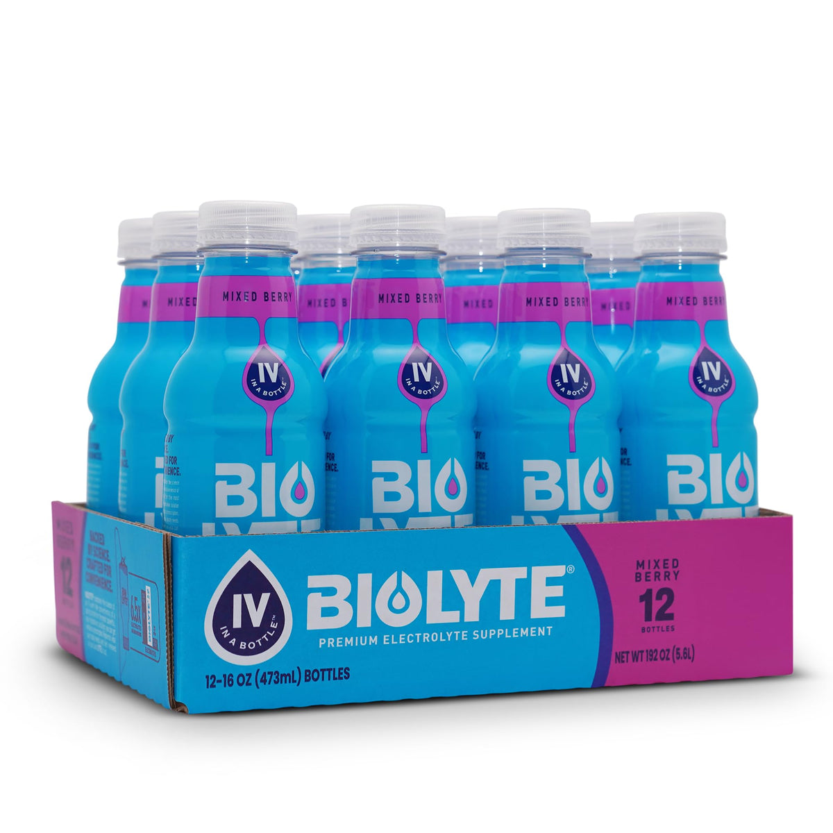 BIOLYTE mixed berry electrolyte drink bottle pack for refreshing hydration