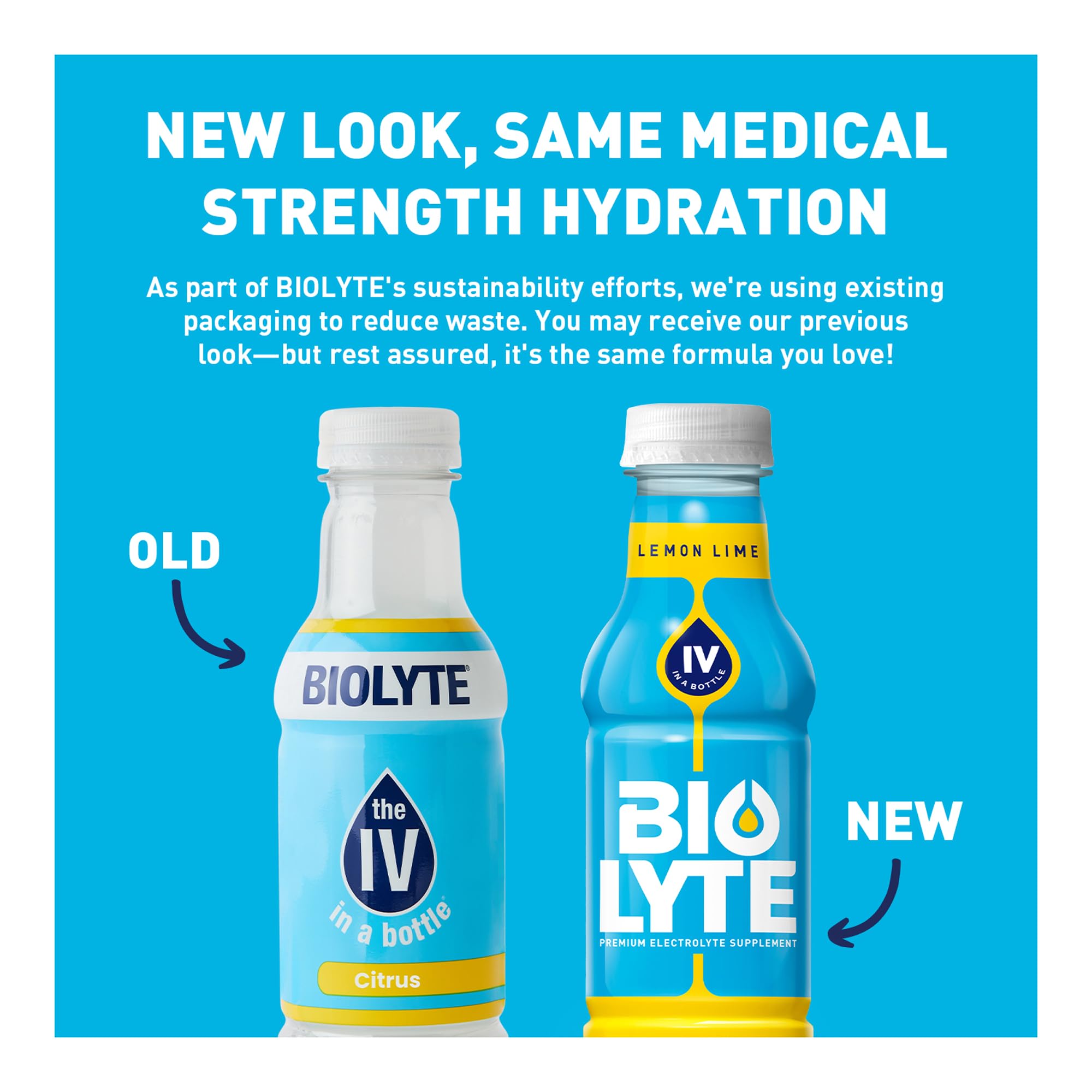 BIOLYTE lemon lime pour shows electrolyte blend in action.