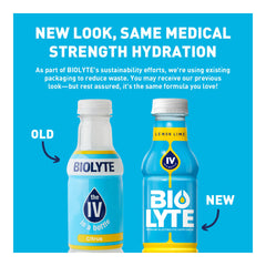 BIOLYTE lemon lime pour shows electrolyte blend in action.