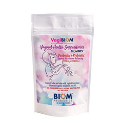 Biom Probiotics vaginal suppository box-front shows balanced pH support