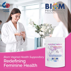 Biom Probiotics lifestyle scene in a bathroom setting for daily care