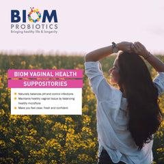 Biom Probiotics product shot conveys freshness and confidence