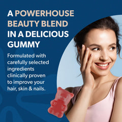 BIOMA hair growth visual with shiny strands and healthy-looking scalp.