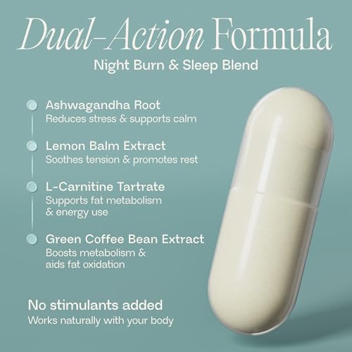 BIOMA Night Metabolism & Sleep ingredients diagram showcasing melatonin and magnesium
