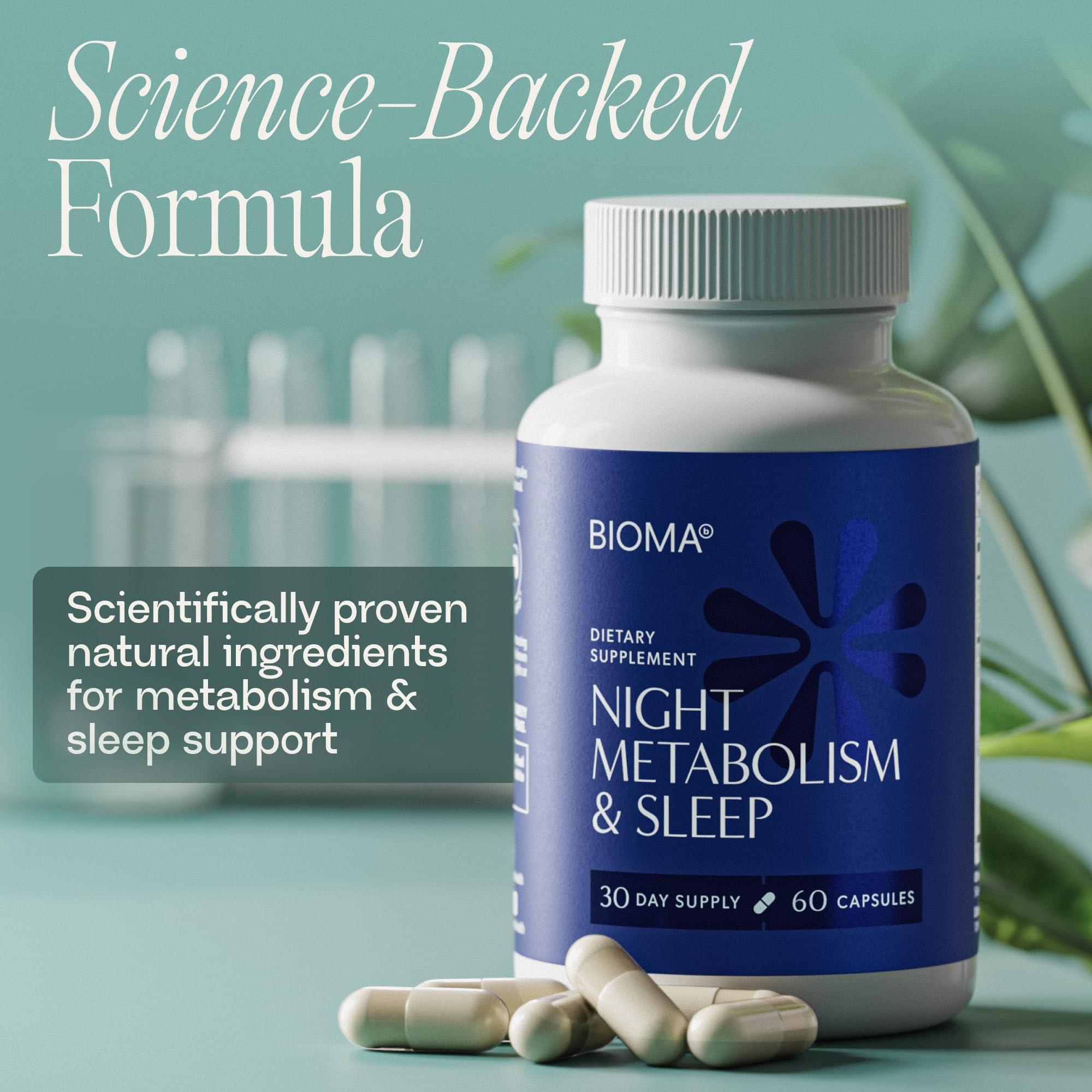 BIOMA Night Metabolism & Sleep mood blend icon emphasizes calm and restful nights