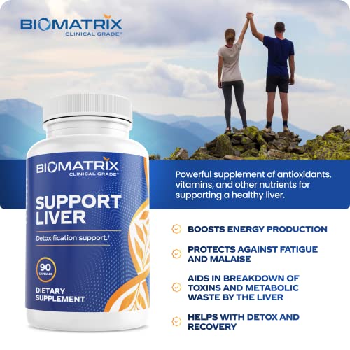 BioMatrix taurine and methionine label close-up showing hepatic vitality support