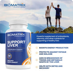 BioMatrix taurine and methionine label close-up showing hepatic vitality support