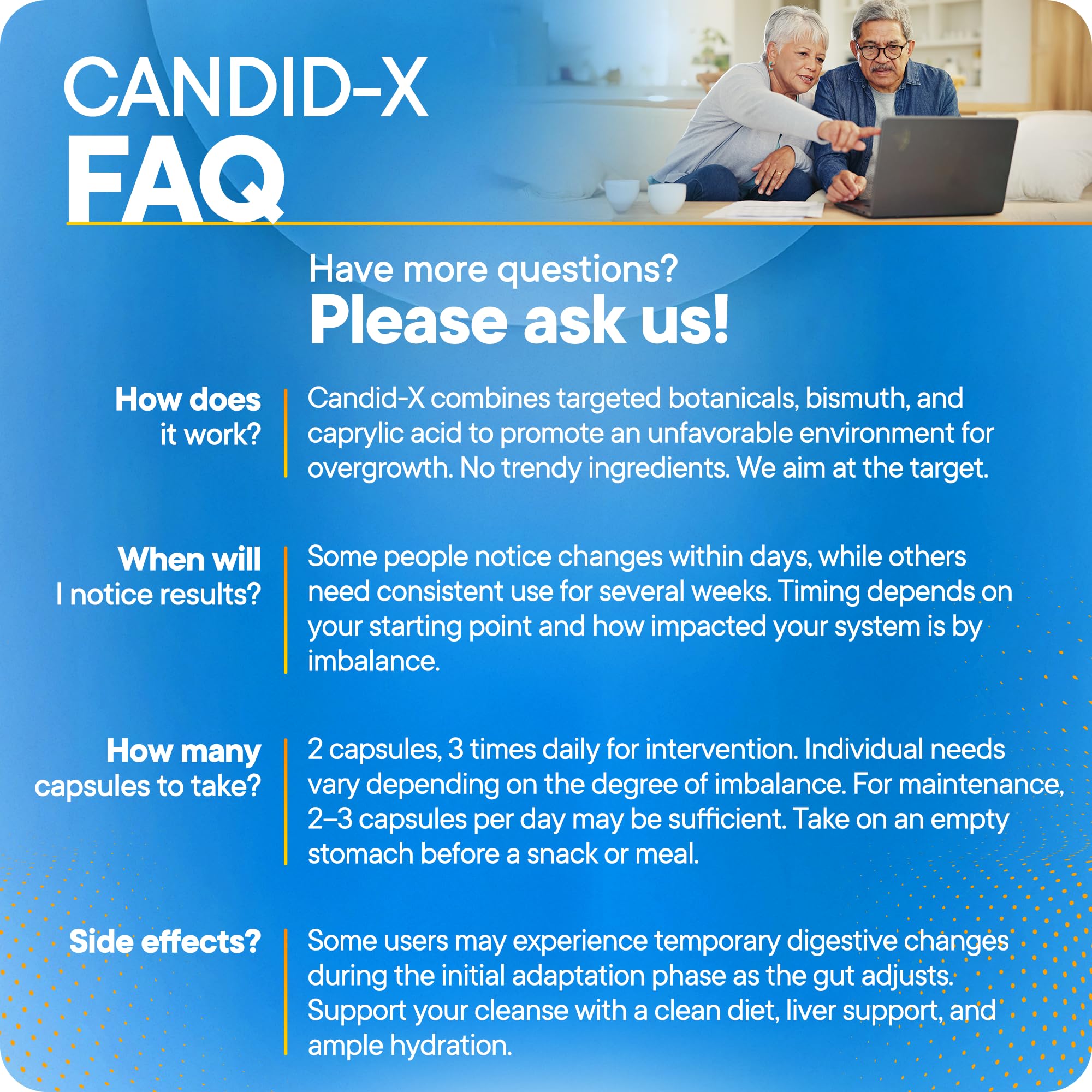 BioMatrix Candid-X US-made stamp conveys quality and cGMP production.