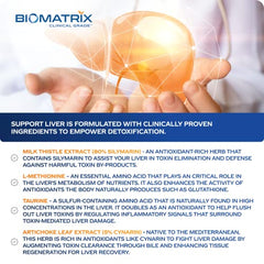 BioMatrix detox-focused visuals illustrating simple, focused liver support