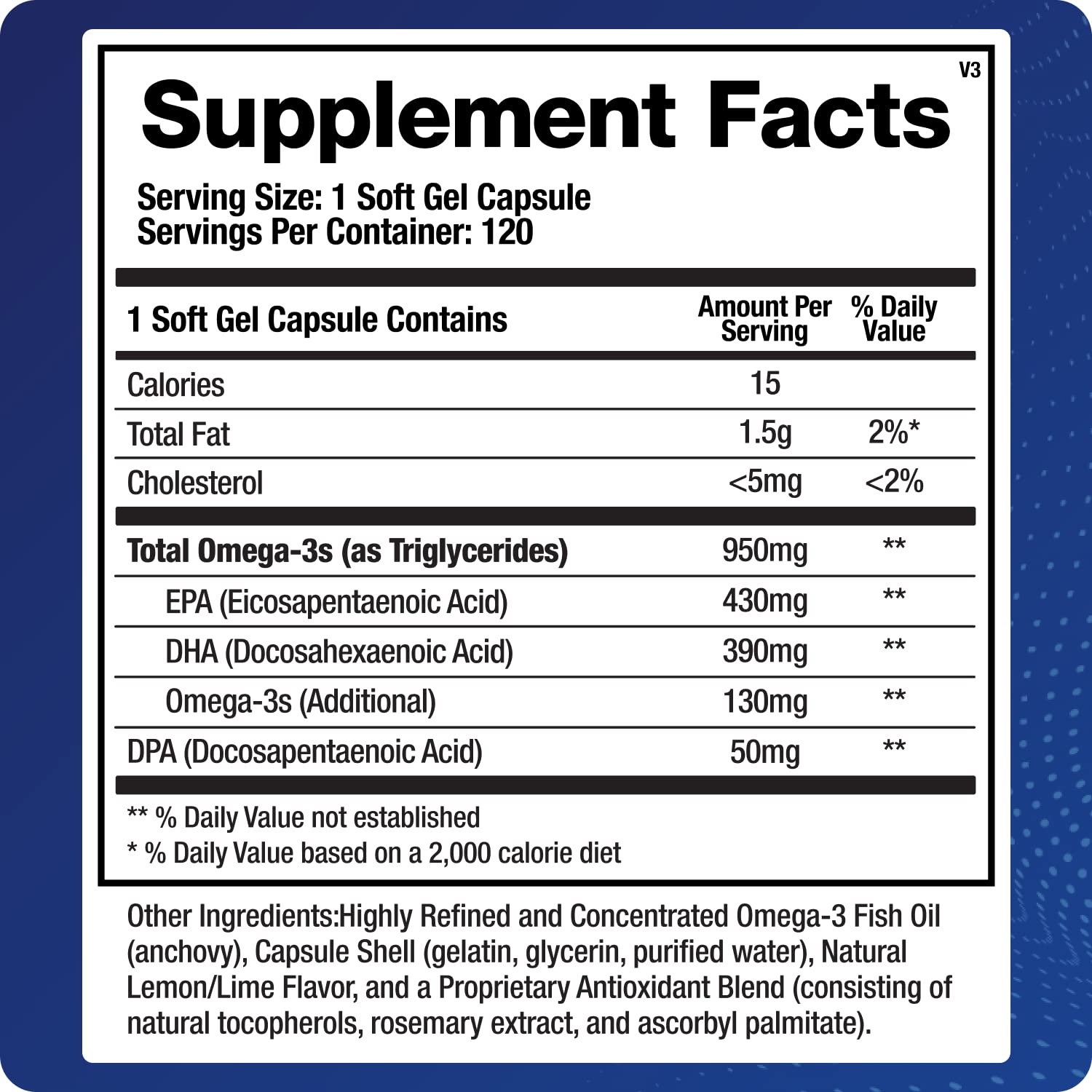 Burp-free BioMatrix omega-3 softgels in a bottle for daily use.