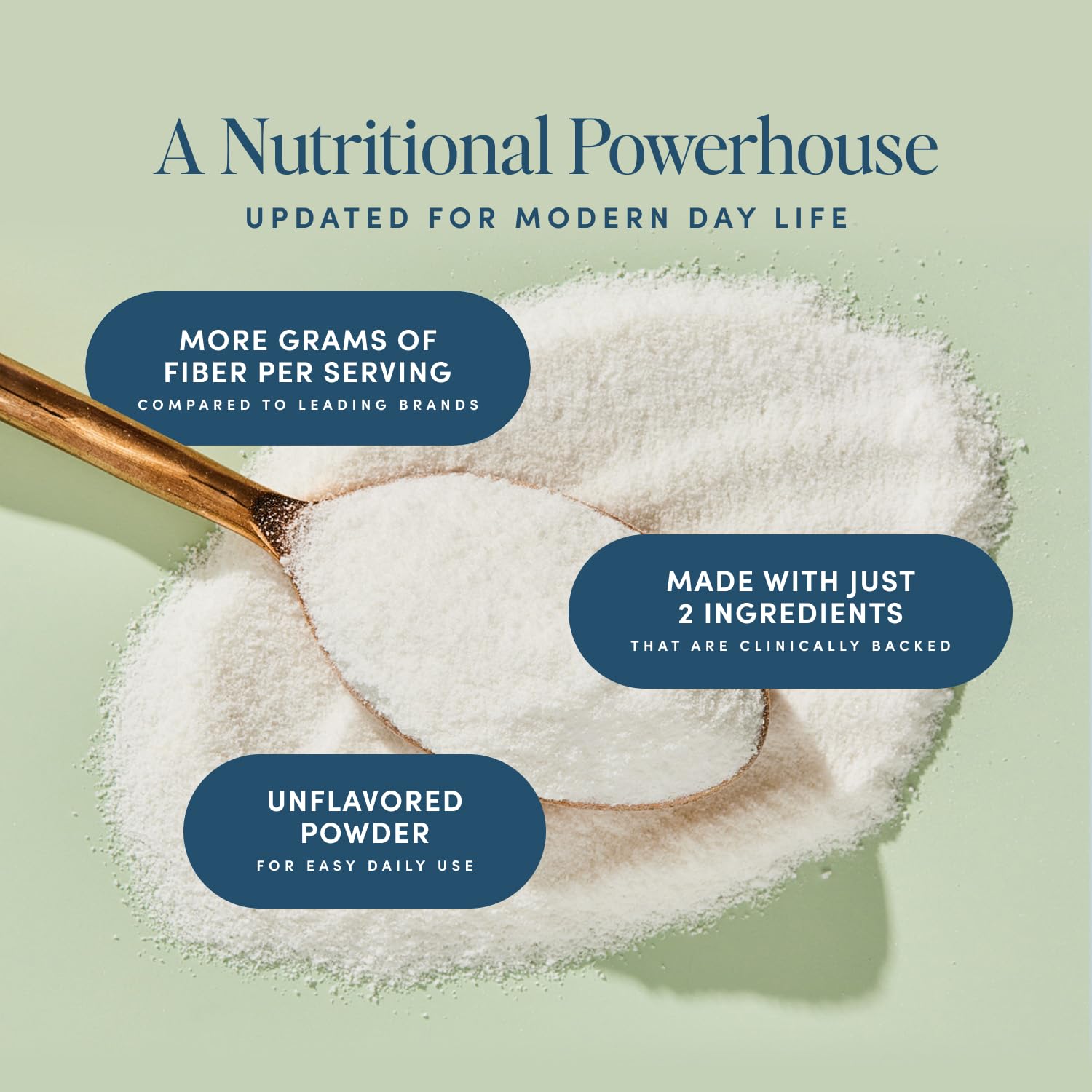 Bio.me fiber powder stirred into smoothie for seamless daily gut wellness.