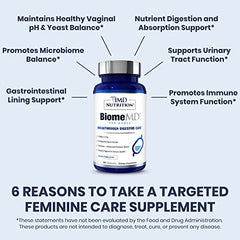 BiomeMD Probiotics for Women gut health icon suggests microbiome balance benefits