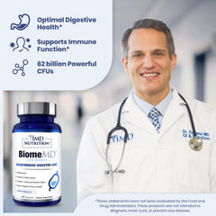 BiomeMD Probiotics for Women label closeup reveals multi-strain formula