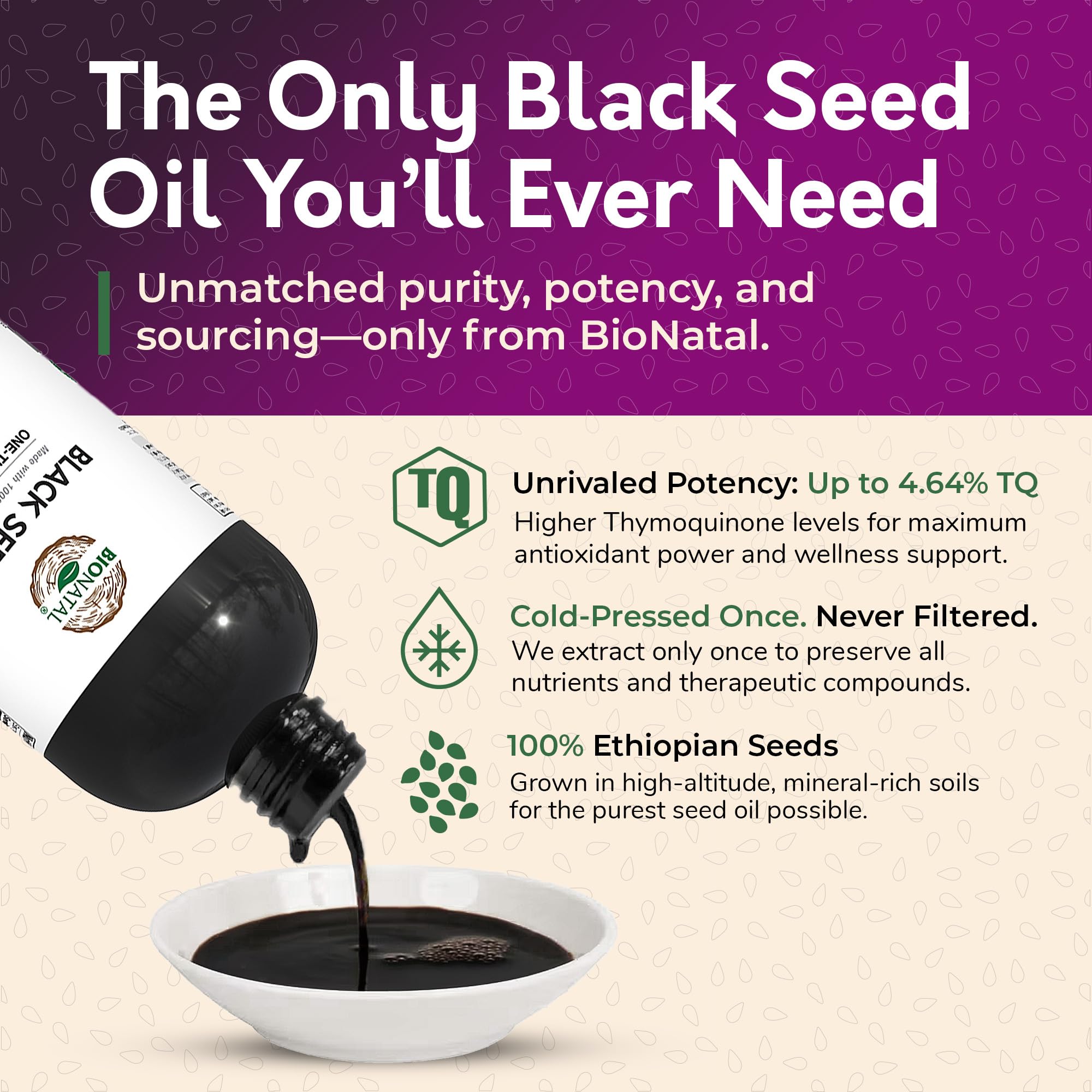 Sustainably farmed seeds illustrating responsible sourcing