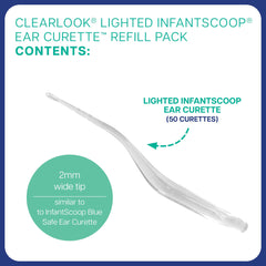 Bionix ClearLook ear curettes with reference markers for safer visualization during use