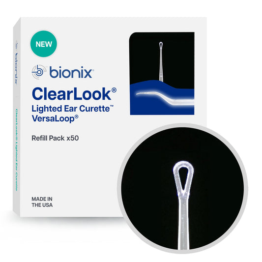 Bionix ClearLook VersaLoop refill, angle view, supports precise, safe earwax removal