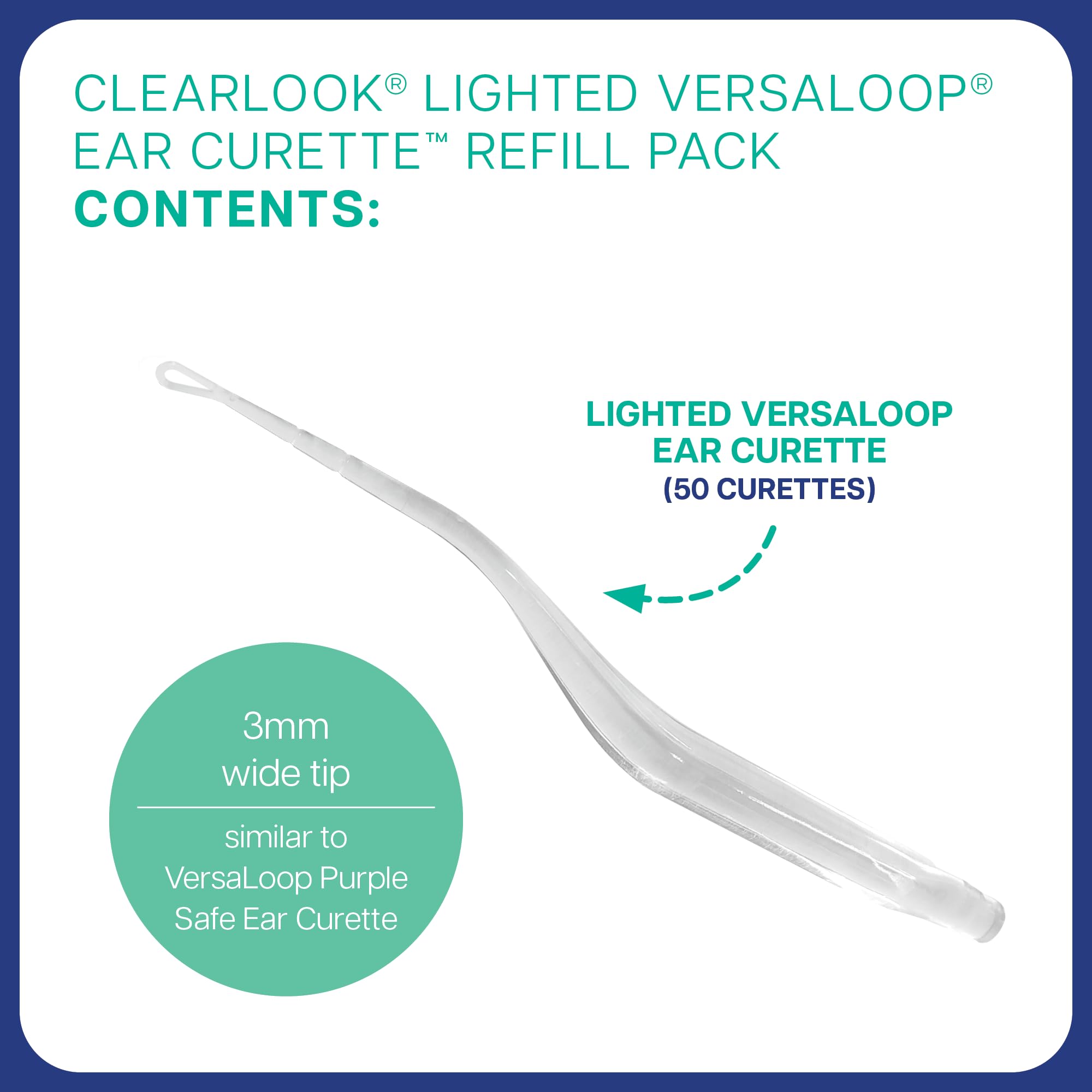 Bionix ClearLook VersaLoop refill, in-hand use, easy grip for quick earcare tasks