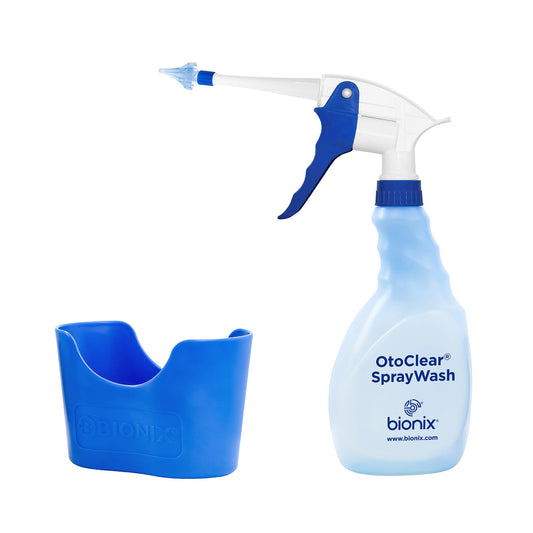 Bionix OtoClear tips for safe ear irrigation with three divergent streams.