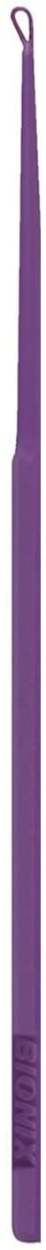 Bionix Purple VersaLoop ear curette close-up showing flexible loop tip for gentle wax removal.