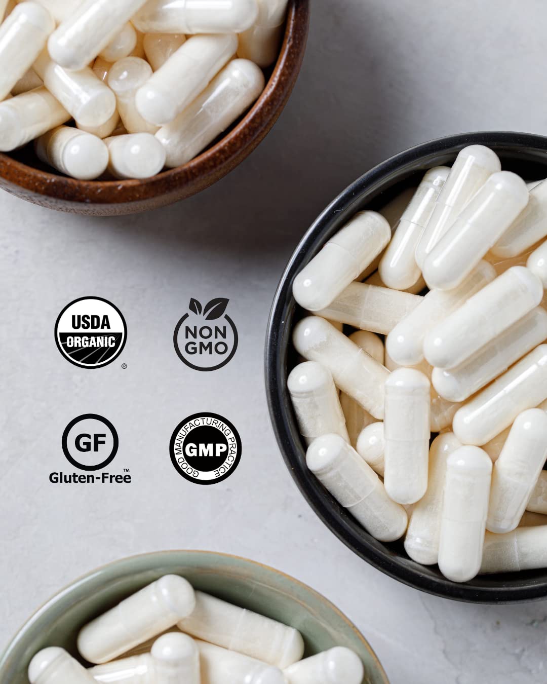 BioOptimal Collagen Capsules on countertop supporting skin, hair, nails.
