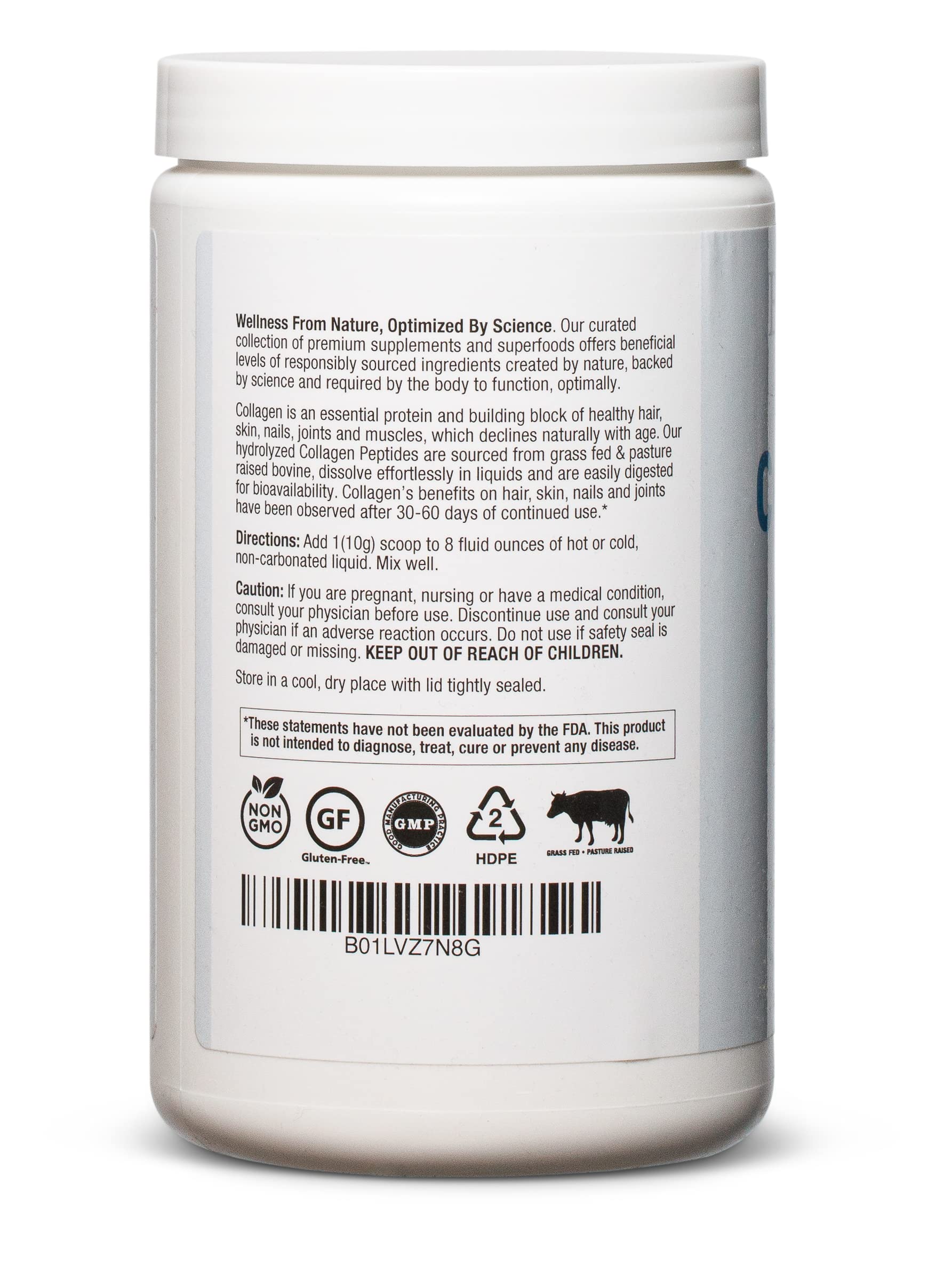 BioOptimal collagen peptides powder dissolving in glass of water