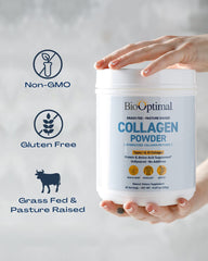 BioOptimal Collagen Peptides stirred into coffee for a neutral blend.