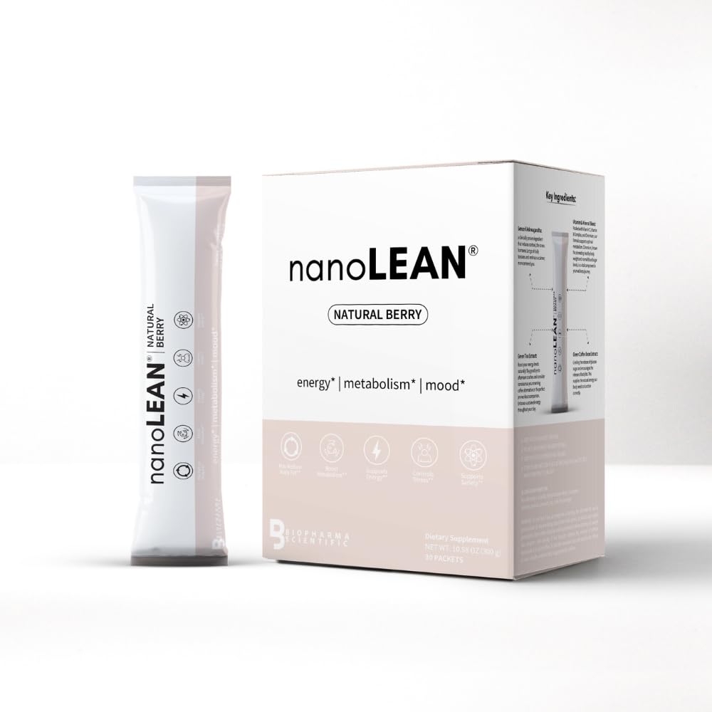 Biopharma Nanolean image showcases green tea extract for natural energy.