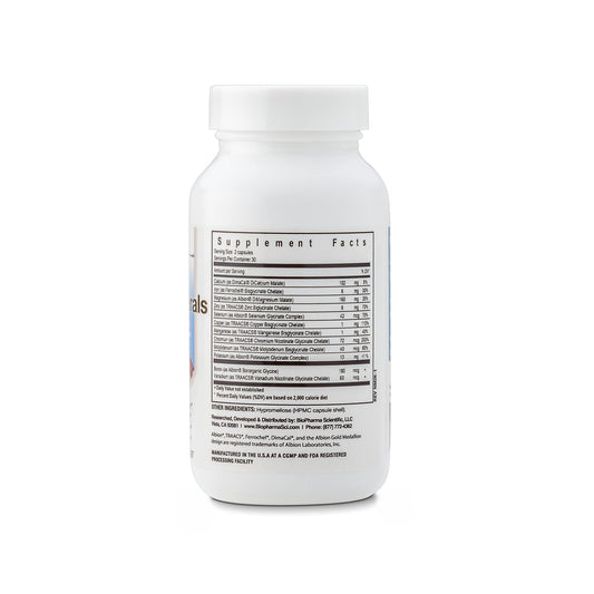 NanoMinerals capsules in bottle illustrate complete multi-mineral support for daily health.