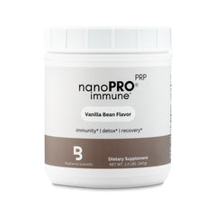 Biopharma Scientific Nanopro Immune bottle on kitchen counter for daily protein support