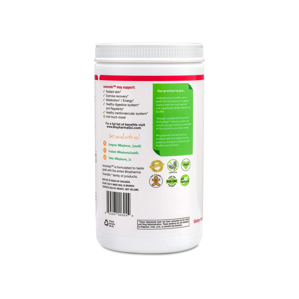 Ingredients blend featuring pomegranate and elderberry for antioxidants