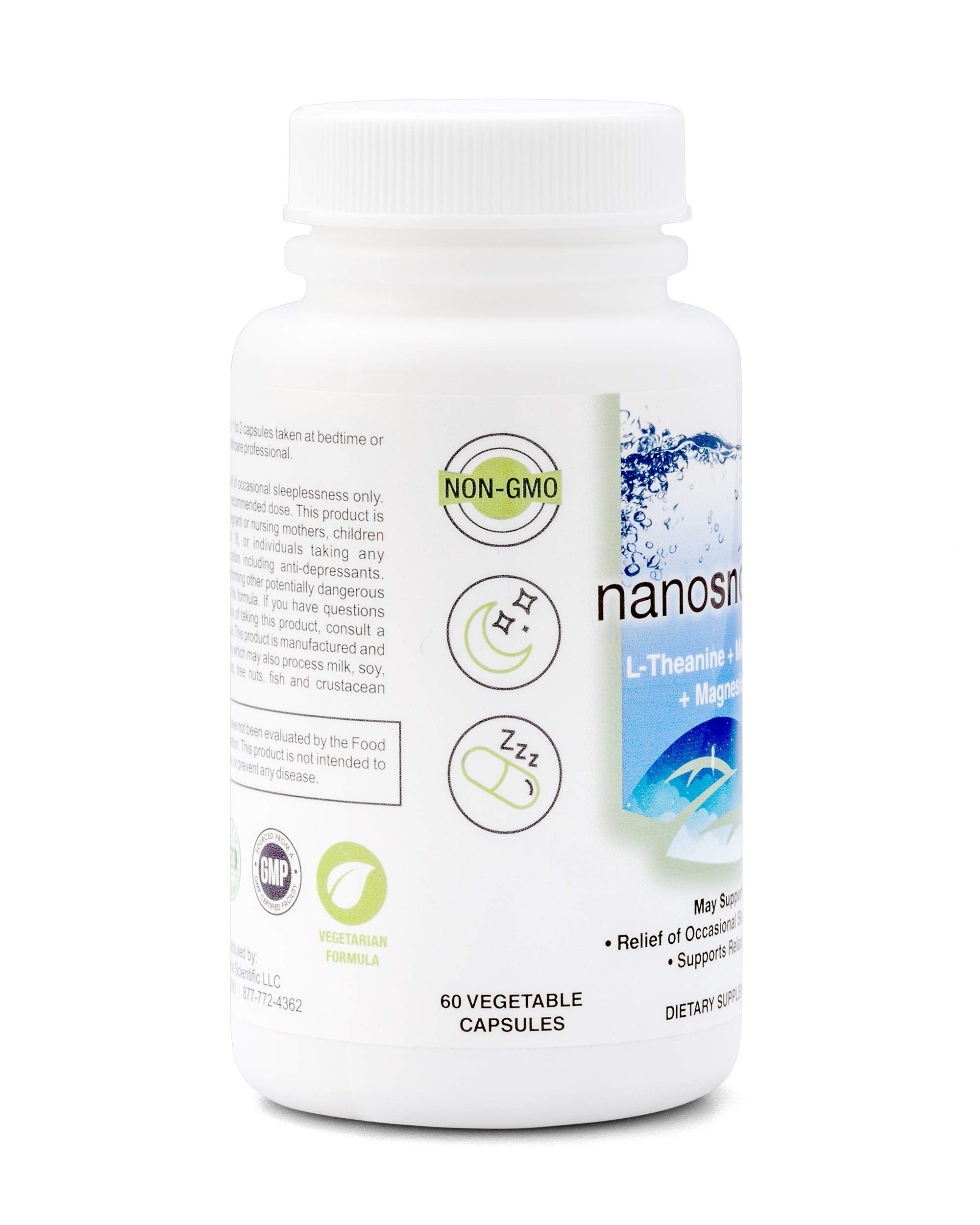 NanoSnooze capsules close-up showing easy nightly intake