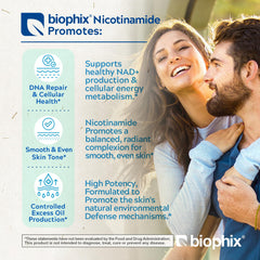 Biophix B-3 nicotinamide back panel shows dosage clarity for daily use