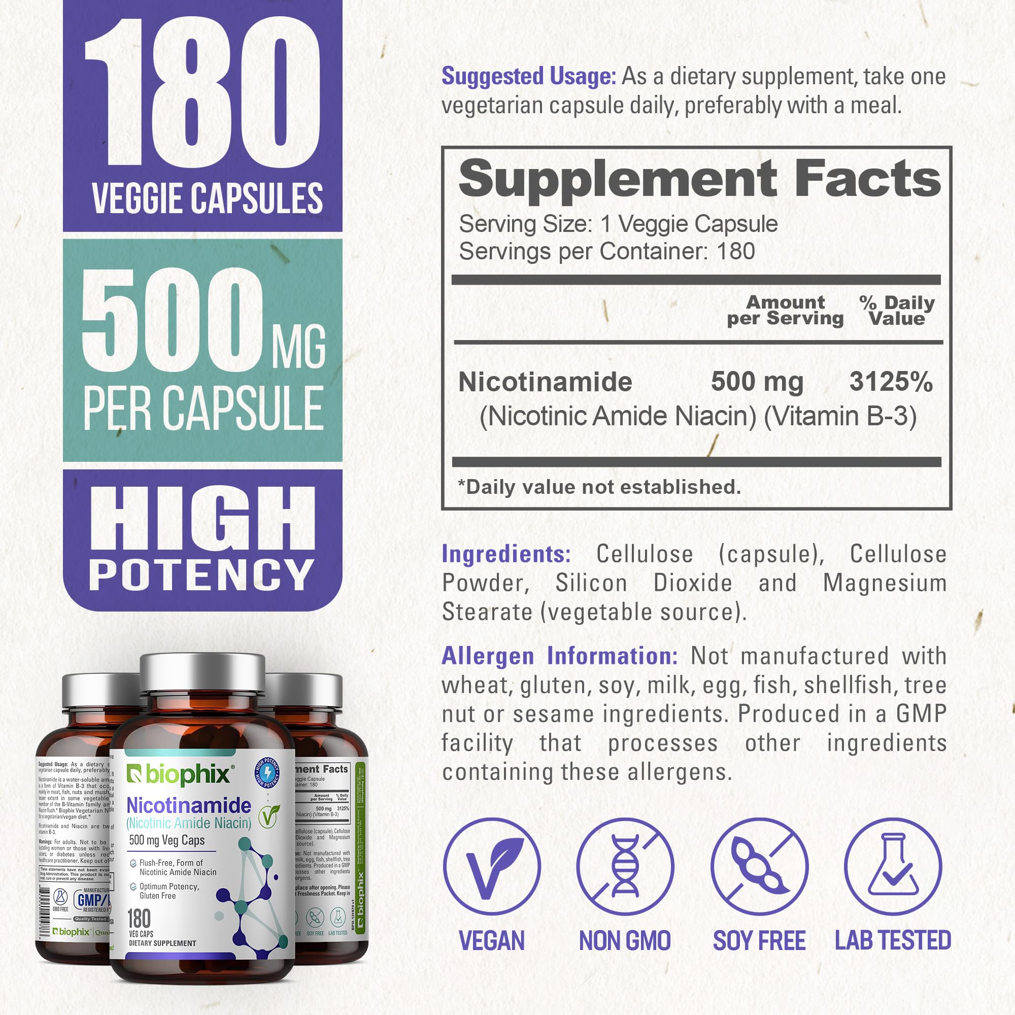 Biophix B-3 bottle on kitchen counter emphasizing daily skin health support