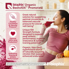 Biophix Beets10X organic label on jar highlighting USDA Organic purity