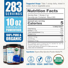 Biophix Blue Spirulina powder in a smoothie bowl for color and nutrition