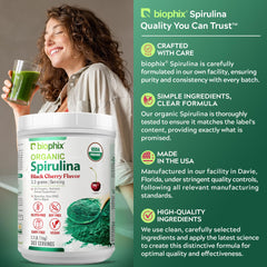 Biophix Healthy Smoothie with Spirulina illustrates nutrient-dense mix for daily energy