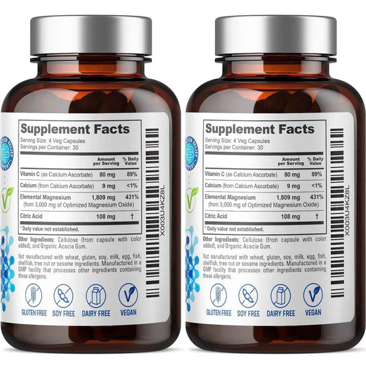 Biophix Oxy-Lax bottle side showing directions for bedtime use.