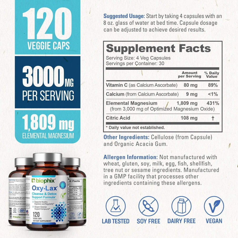 Biophix Oxy-Lax product made in the USA.
