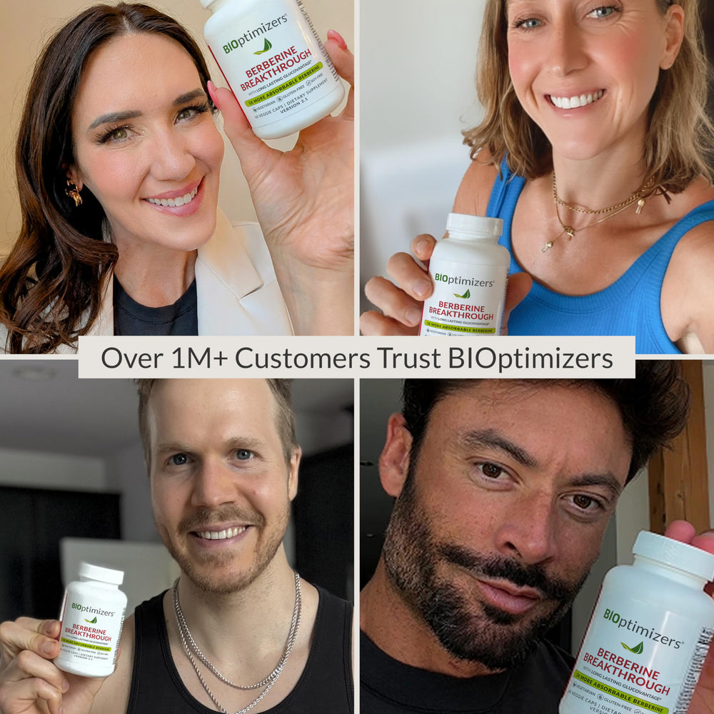 BIOptimizers Berberine Breakthrough daily-use setup with a glass of water