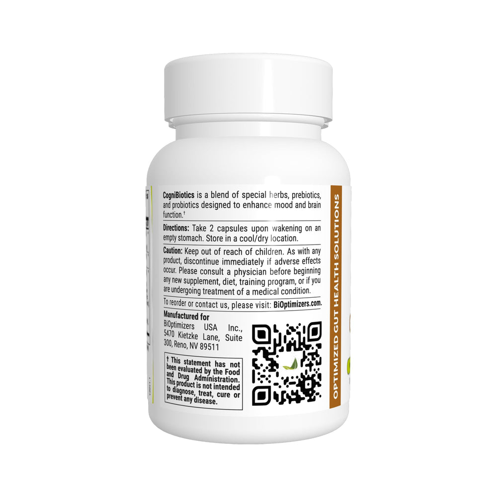 BIOptimizers Cognibiotics capsules pour demonstrating convenient daily use for focus