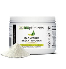 BIOptimizers Magnesium Breakthrough bottle pour for a relaxing evening routine.