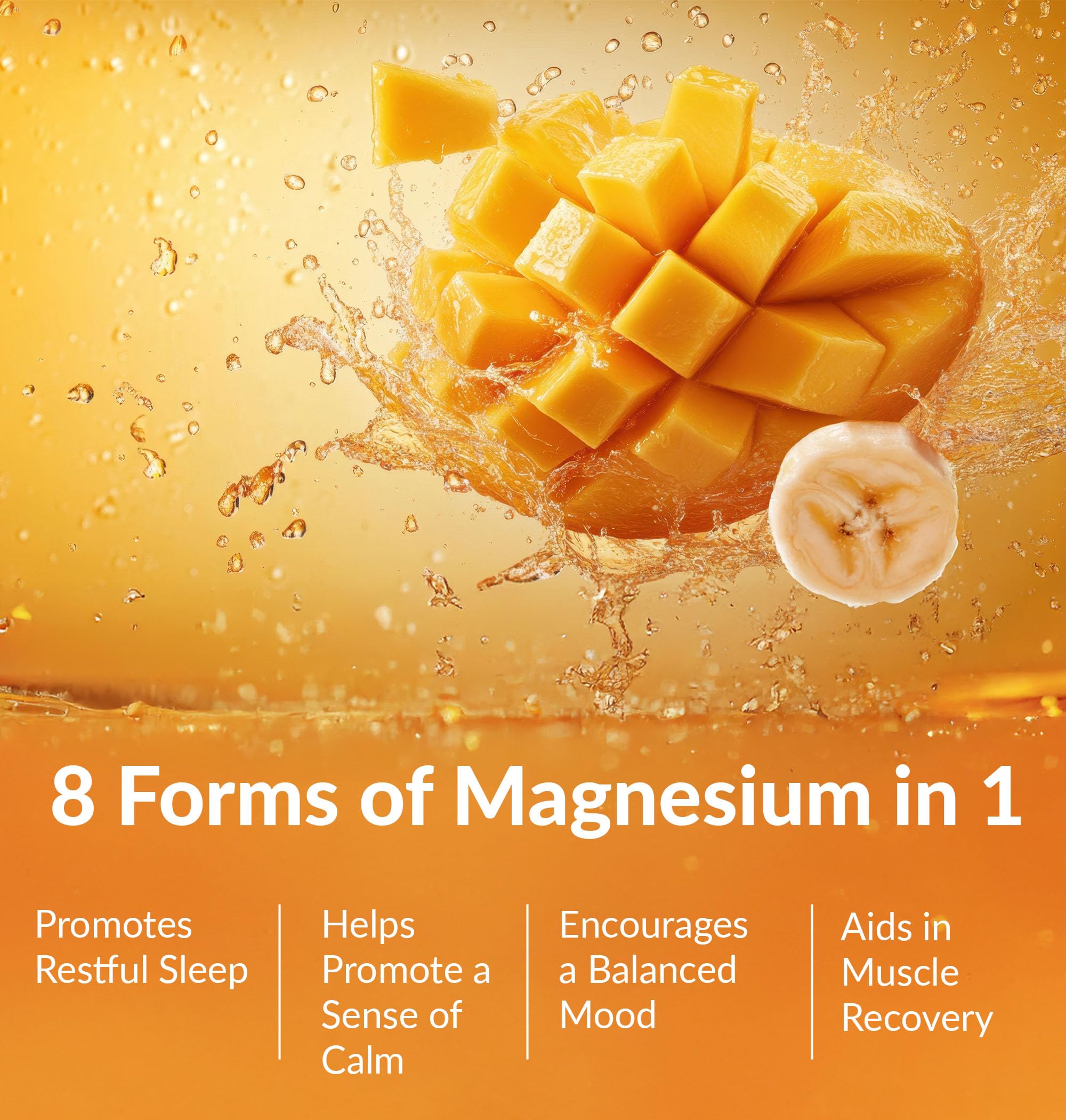BIOptimizers Magnesium Breakthrough bottle pour shows simple mix for stress relief.