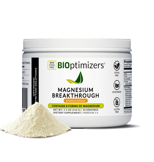 BIOptimizers Magnesium Breakthrough bottle ready for easy daily relaxation.