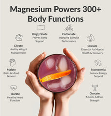 BIOptimizers Magnesium Breakthrough Drink glass with fruit punch flavor ready to sip.
